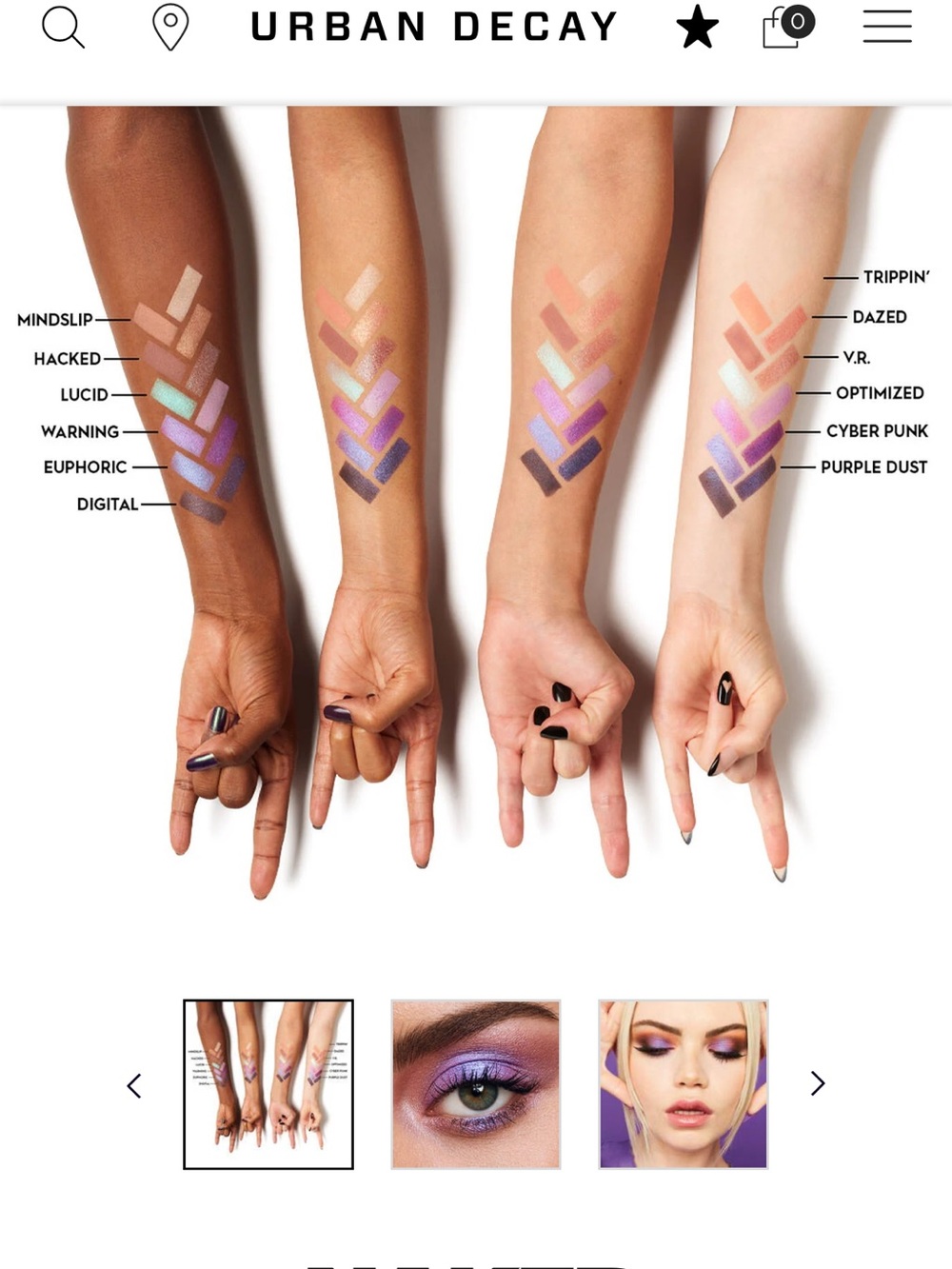 Urban Decay Naked Ultraviolet Eyeshadow Palette - DISCONTINUED - Picture 2 of 9
